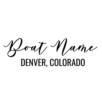 Personalized Boat Name Vinyl Decal with Hailing Port State - Permanent Marine-Grade for Signs, Speed boat, Fishing Vessel, Watercraft C16, B1